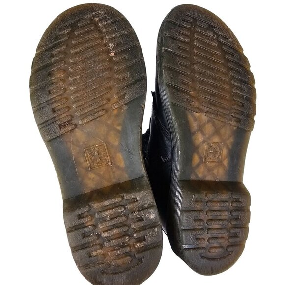 Dr. Martens Black Leather Lace-Up Kids Boots Distressed Condition #1460 J Size 2 - Picture 7 of 10